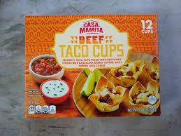 These are made with a homemade taco seasoning and served with the perfect toppings! Casa Mamita Taco Cups Aldi Reviewer