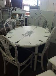 Dining Table In Caravan Great Idea As A Makeover Paint Table Same Ivory Paint As The Wal Shabby Chic Furniture Cottage Dining Rooms Painted Dining Room Table