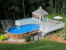 If you do not love to join gyms or if you find the locations of indoor swimming pools to be crowded, you could be interested in having an enclosed pool at home. 20 Best Above Ground Swimming Pool With Deck Designs