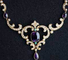 Suffragette Necklace To Go For Sale Edwardian Jewelry Suffragette Jewellery Purple Jewelry
