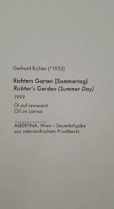Artburo Art Vlog Gerhard Richter Gerhard Rihter Richter S Garden Summer Day 1999 Video In 2020 Art Conceptual Art Gerhard Richter
