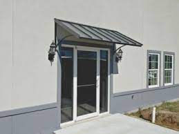 The Clay Metal Classic Commercial Door Awning In Broussard La Door Awnings Door Canopy Modern Custom Awnings