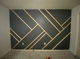 Diy geometric wall art plans. Geometric Accent Wall Hometalk