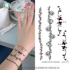 Elegant 3 wrap bracelet with name initials tattoo designs on wrist. 2 Pcs Lot Selling Women Fashion Wrist Tattoos Vine Temporary Tattoo Female Tattoo Body Art Bracelets Tattoo Stickers Bracelet Kid Stickers Hairbracelet Platinum Aliexpress