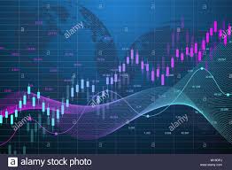 Stock Market Graph Or Forex Trading Chart For Business And