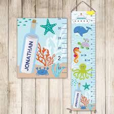 under the sea canvas growth chart underwater growth chart