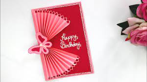 .hello friends in this video i will show you how to make beautiful biethday pop up greet. How To Make Butterfly Birthday Card Handmade Easy Card Tutorial Beautiful Handmade Birthday Card Youtube