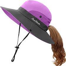 Buy Kids Uv Sun Hat With Ponytail Hole Upf 50 Bucket Cap For Girls Summer Beach Fishing Online In Turkey B07w2ysd2h
