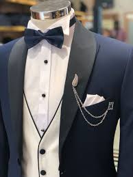 About the different tuxedo fits: Buy Navy Blue Slim Fit Tuxedo By Gentwith Com With Free Shipping