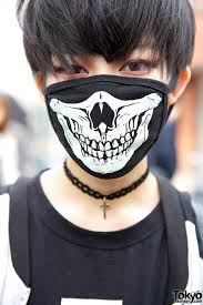 Skull Face Mask J Fashion Japanese Street Fashion Skull Face Ulzzang Boy