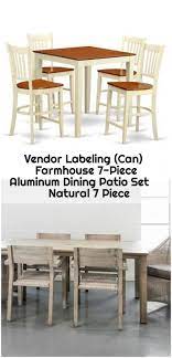 Maybe you would like to learn more about one of these? Vendor Labeling Can Farmhouse 7 Piece Aluminum Dining Patio Set Natural 7 Piece 7piece