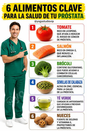 💚👨‍⚕️ Cuidar la próstata es fundamental para el bienestar masculino. Incorporar  alimentos ricos en antioxidantes, omega-3, zinc y compuestos naturales  puede apoyar la salud prostática y contribuir a un envejecimiento  saludable. Una