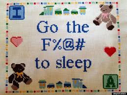 Dozens of cute baby cross stitch designs to choose from for afghans, quilts and other applications. 19 Hilariously Nsfw Cross Stitches You Won T Find In Grandma S House Huffpost