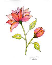 Pink Red And Orange Fantasy Flower Etsy In 2021 Botanical Flowers Digital Flowers Flowers