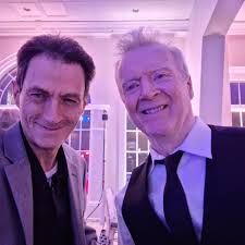 With guitarist Peter White at Vincent Ingala's wedding last week.