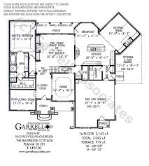 The cottage house plan comes from english architecture, where cozy designs, often in rural areas, featured living rooms on the main floor and an upper floor with several bedrooms tucked under the eaves. Blueridge Cottage House Plan 01181 Garrell Associates Inc