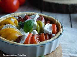 Tarte Aux Tomates Et Oignon Au Chevre Mes Recettes Healthy Recette En 2020 Tarte Tomate Recettes De Cuisine Tomates Cerises