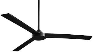 Minka Aire F624 Cl Roto Xl 62 3 Blades Ceiling Fan In Coal Black Finish With Coal Black Blades Black Ceiling Fan Ceiling Fan Ceiling Fans Without Lights