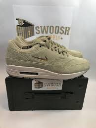 Nike Air Max 1 Jewel Premium Sc Sz 12 5 Neutral Olive Gold Sand 918354 201 Nike Athleticsneakers Nike Air Max Nike Mens Nike Air