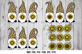 Download Gnome Mom Svg Mom Svg Leopard Gnome Sunflower Mom Mum Svg 1261242 Cut Files Design Bundles