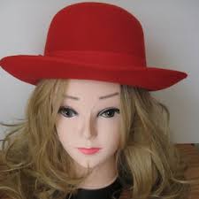 Vintage Aris Sweater Knit Fedora Womens Winter Hat Cap Red USA One Size  Acrylic Classic