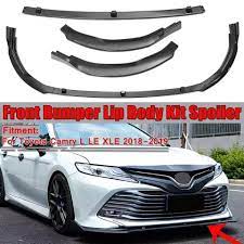 toyota camry 2018 2019 front lip carbon fiber look 30 bd including shipment لحية حق تويوتا كامري ٢٠١٨ ٢٠١٩ كاربو toyota camry fibra de carbono de parachoques