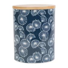 Jardin D Ulysse Pot Avec Couvercle Bleu Blanc En Porcelaine