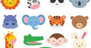 Jungle Animal Head Clipart Jungle Animal Clipart Animal Etsy Animal Clipart Animal Heads Clip Art