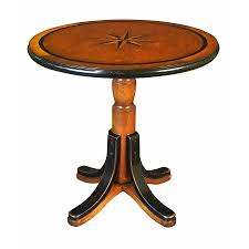 A traditional compass rose design embedded in the middle gives a touch of. Nautical Mariner Star Table Round Cocktail Furniture With Compass Rose