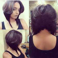 Black hair with dark blue highlights. 20 Best Layered Bob Hairstyles
