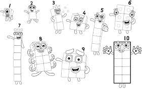 all numberblocks coloring page free printable coloring pages for kids
