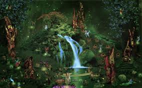 Make sure this fits by entering your model number.; Castle City Forest Waterfall Fairy Elf Magical Wallpaper Background Fairy Wallpaper Fantasy Castle Forest Fairy