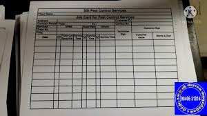 Emergency pest control service available 24/7! Job Card For Pest Control Services Youtube