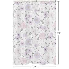 Alibaba.com offers 835 lavender shower curtain products. Sweet Jojo Designs Lavender Purple Pink Grey And White Watercolor Floral Collection Bathroom Fabric Bath Shower Curtain Overstock 27278722
