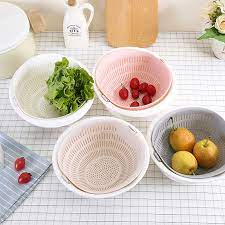 Both are always present in any diet plan aimed for healthy. Kitchen Accessories Double Drain Basket Bowl Fruit Vegetables Washing Colanders Kitchen Tools Spaghetti Drainer Kitchen Things Garnishes Aliexpress