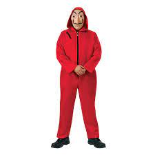 During a virtual set visit and interaction with the cast and crew of money heist from spain, indianexpress.com got to hear the show's costume designer carlos diez about his experience of making the jumpsuits and how he gave a twist to each one, every new season. Adult Money Heist La Casa De Papel Jumpsuit Costume Size Large Xl Walmart Com Walmart Com