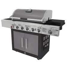 Brinkmann 6 Burner Dual Fuel Grill In Slate 810 6680 S The Home Depot Gas Grill Propane Gas Grill Gas Grill Reviews