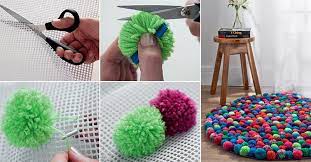 Das beste aber ist, das ihr am ende eurer mühen ein ganz individuelles stück erhaltet. Einen Wunderschonen Und Gunstigen Pompom Teppich Selber Herstellen Videoanleitung Cooletipps De