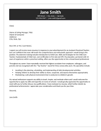 Assistant Preschool Teacher Cover Letter