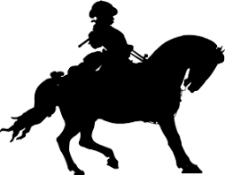 Cowboy Rider Silhouette Silhouette Silhouette Png Black And White