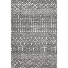 Silken modern moroccan trellis gray 7′ 10″ x 10′ indoor high quality area rug. Nuloom Blythe Modern Moroccan Trellis Dark Gray 8 Ft X 10 Ft Area Rug Rzbd16b 8010 The Home Depot