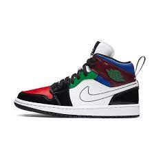 Nike jordan mens air jordan 1 mid leather synthetic trainers. Jordan 1 Mid Se Black White Multi Color W Db5454 001 Sneakerjagers
