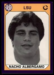 Nacho Albergamo 1990 Collegiate Collection Football Card #129 LSU Tigers