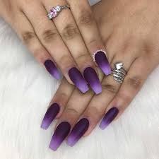 Matte Black And Blue Ombre Nails 45 Cool Matte Nail Designs To Copy In 2019 Purple Ombre Nails Purple Nail Designs Coffin Shape Nails