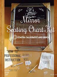 Diy Mirrored Seating Chart Kit For Weddings Mirror Seating Chart Seating Chart Wedding Seating Charts