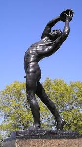 The famous discus thrower statue which is actually called discobolos by myron. Is That Any Way To Treat An Olympian The Bowery Boys New York City History
