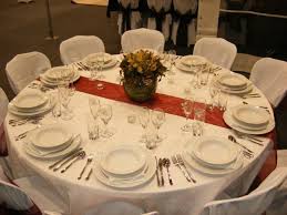 Light blue placemats match the table runner perfectly. I Like The Skinny Table Runner Dinner Table Setting Formal Dinner Table Table Settings