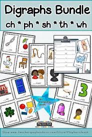Here S A Bundle Of Five Of My Initial Digraph Write The Room Resources Ch Ph Sh Th Wh Students Pract Spelling Activities Differentiated Phonics Digraph