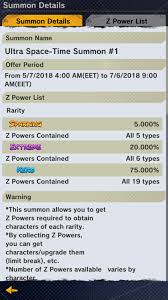 Rates Of Card Rarities Dragonballlegends