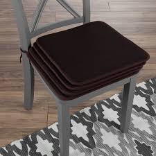 Maybe you would like to learn more about one of these? Lavish Homechair Cushions Set Of 4 Square Foam 16 X 16 Chair Pads With Ties For Kitchen Dining Room Patio Tailgating Machine Washable By Lavish Home Brown Dailymail